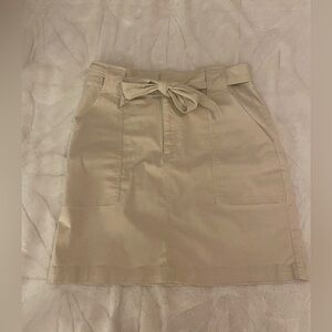LOFT Khaki Tie Skirt